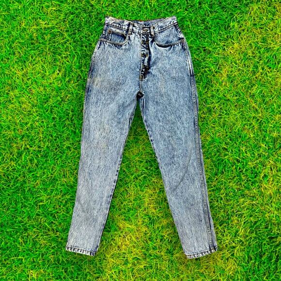 Vintage 80’s Rio By Stephen Mardon Acid Wash High Rise Tapered Mom Jeans 9 - Picture 2 of 7